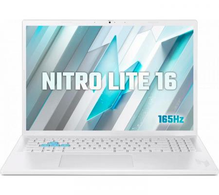 Notebook Gamer Acer Nitro Lite 16 16" Intel I5 13420H 16GB SSD 512GB RTX 4050 165Hz Win11 White + Mouse Corsair M75 Launch Edition Y Mouse Pad Corsair XL